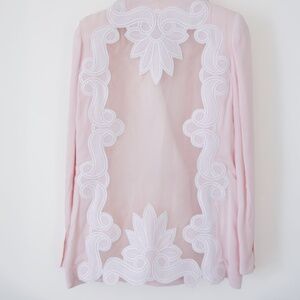 ANTONIO BERARDI pale pink SPRING 2012 Blazer Sheer back Size 44